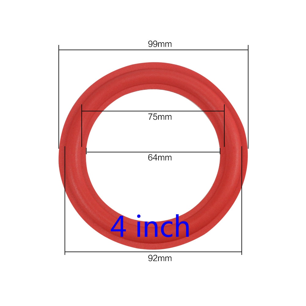 Ghxamp 2 stücke rot 4 zoll 5 zoll 6.5 8 zoll subwoofer lautsprecher schaum surround woofer lautsprecher reparatur zubehör diy ring suspension