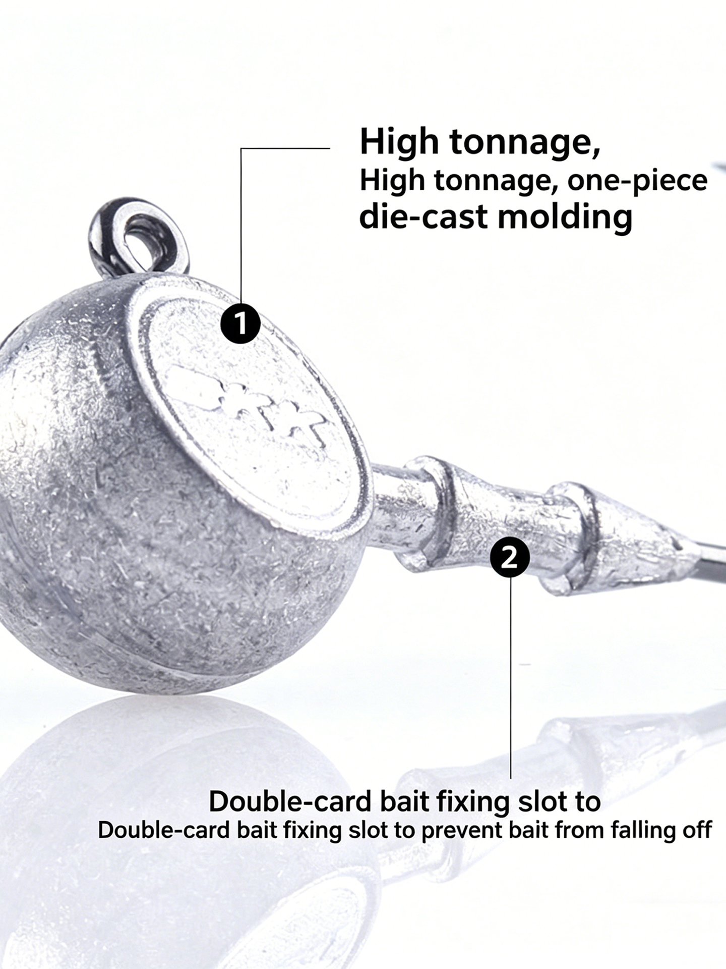 BKK 9050 Drum Head Jig Hook Snagless Round Lead Head Soft Lure Bait Hooks for Bass Mandarinfish Fishing Tackle
