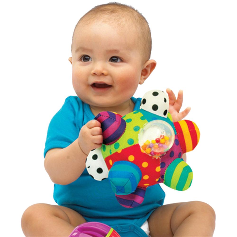 Babylegetøj håndgreb kugle blød med lyd baby rangle børns ringklokke kugle læring plys uddannelsesmæssig kropsopbygningskugle