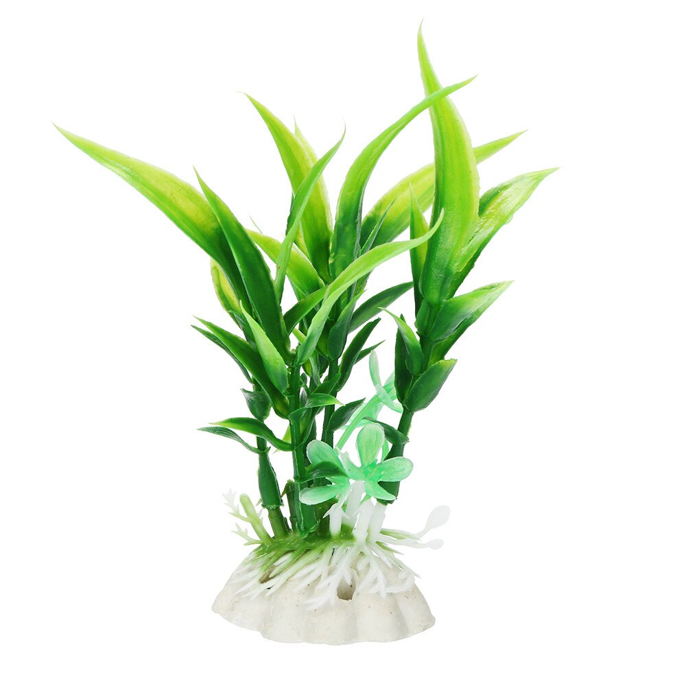 Fish tank landscaping simulation plant ornamental plastic short aquatic plants aquarium fish tank plant decoration #W: A