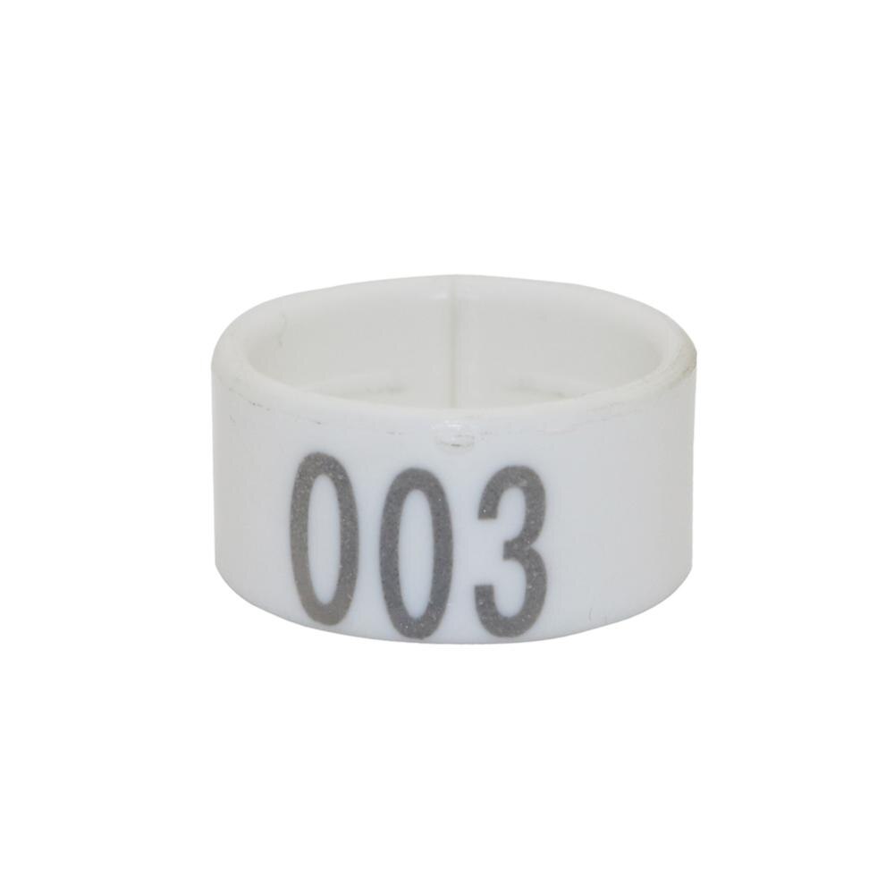 16mm/18mm/20mm Huhn Fuß Ring Kunststoff Nein.1-100 Digitale Identifizierung Fuß Ring Huhn Koop Fütterung liefert 100 Stck: Weiß / innere Durchmesser 2.0cm