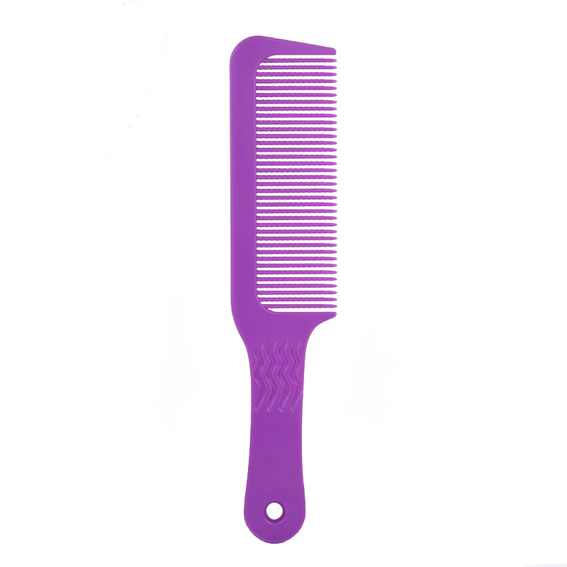Peine de corte de cabeza plana para hombre, peine de corte de pelo antiestático, cepillo de corte de pelo de dientes anchos, accesorios profesionales para peluquero y salón, 1 ud.: YELLOW