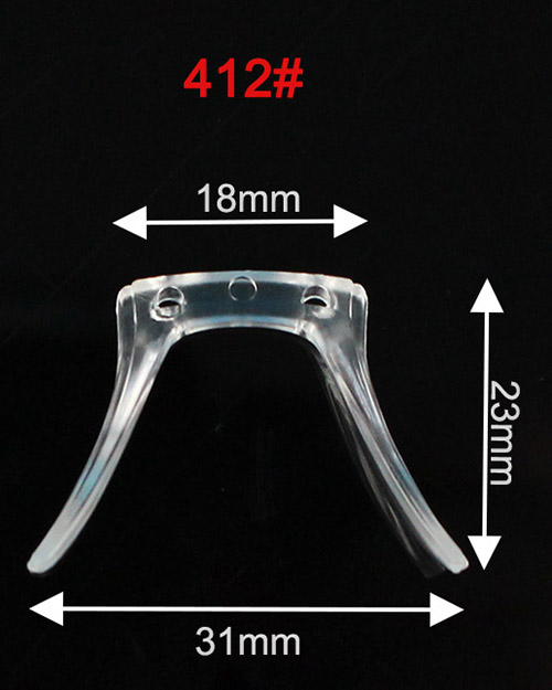 100 peças óculos de sela de pvc transparente almofada de nariz óculos suporte antiderrapante tamanho transparente 17mm 18mm: Dourado