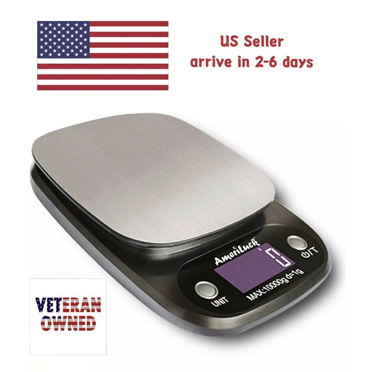 Digital Kitchen Scale Multifunction Kitchen Food Weighing Scales Back-Lit LCD Display Tare Function