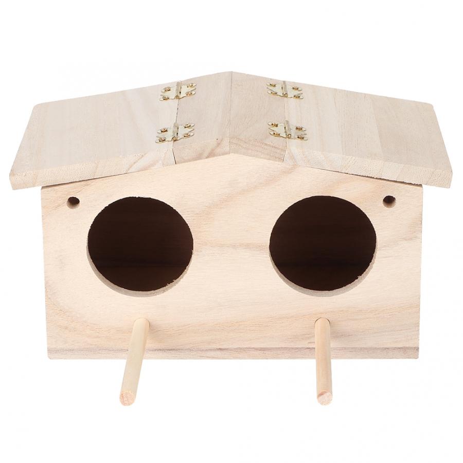 Trä husdjur fågelbon hus avel fågellåda bur fågelholk tillbehör för papegojor svalor 23 x 13 x 12cm