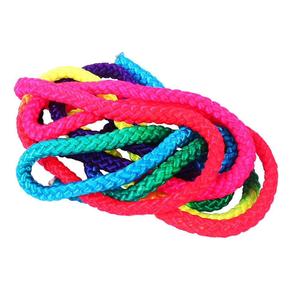 Rainbow Color Rhythmic Gymnastics Rope Solid Competition Arts Training Rope Gymnastics Sports Rope