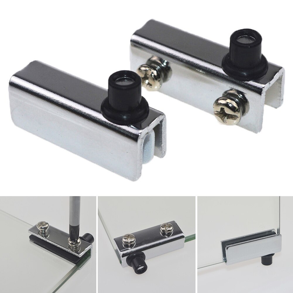 Flush-fitting Clamp Ironmongery Cabinet Hinge Chrome Plated Glass Door Anti-Corrosion Metal Cupboard