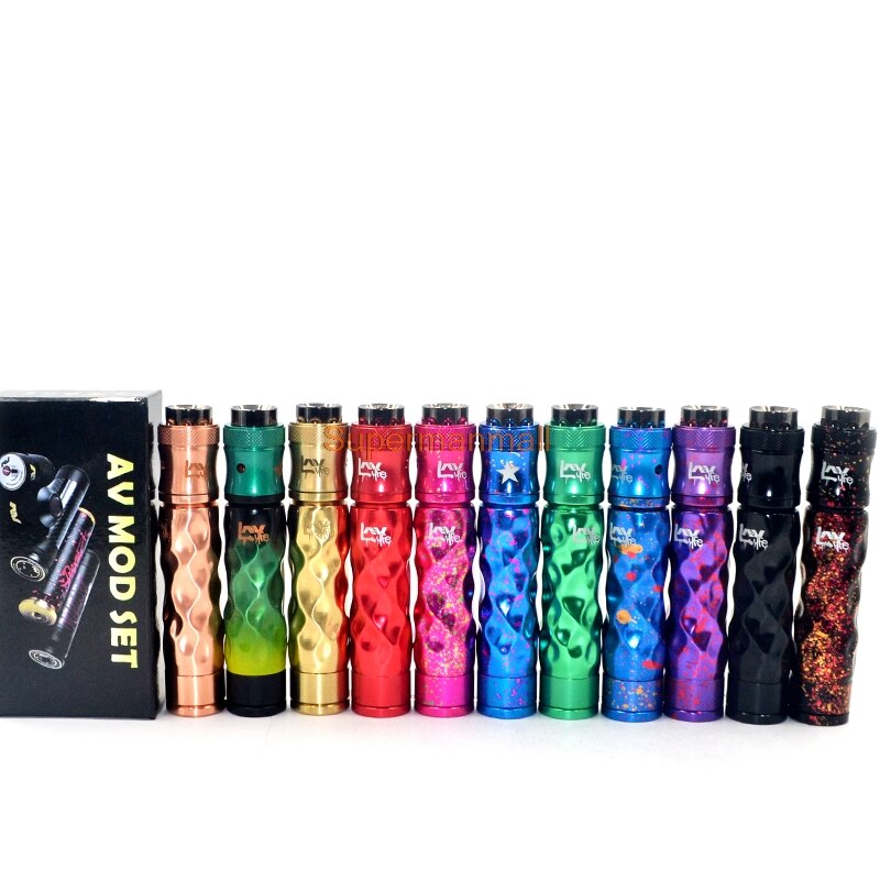 E Cigarette AV Mechanical Mod Avidlyfe Mod Kit Avid Lyfe Twist Mech Mod 18650 Battery with 510 Thread Drip Atomizer Vaporizer