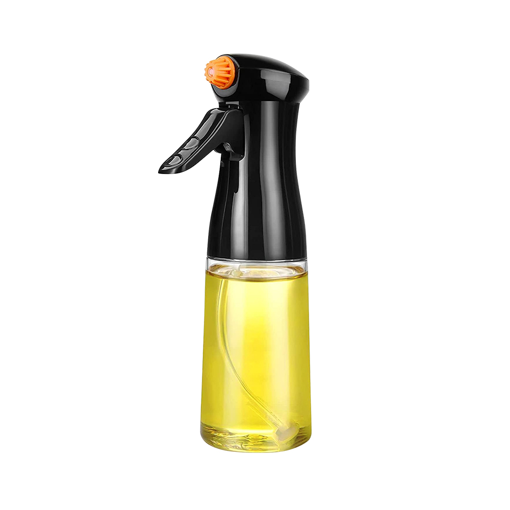 2 stuks oliespuit voor koken, verbeterde olijfolie spuitfles spuitdispenser voor luchtfriteuse, salade, bakken, frituren, barbecuegereedschap: Black