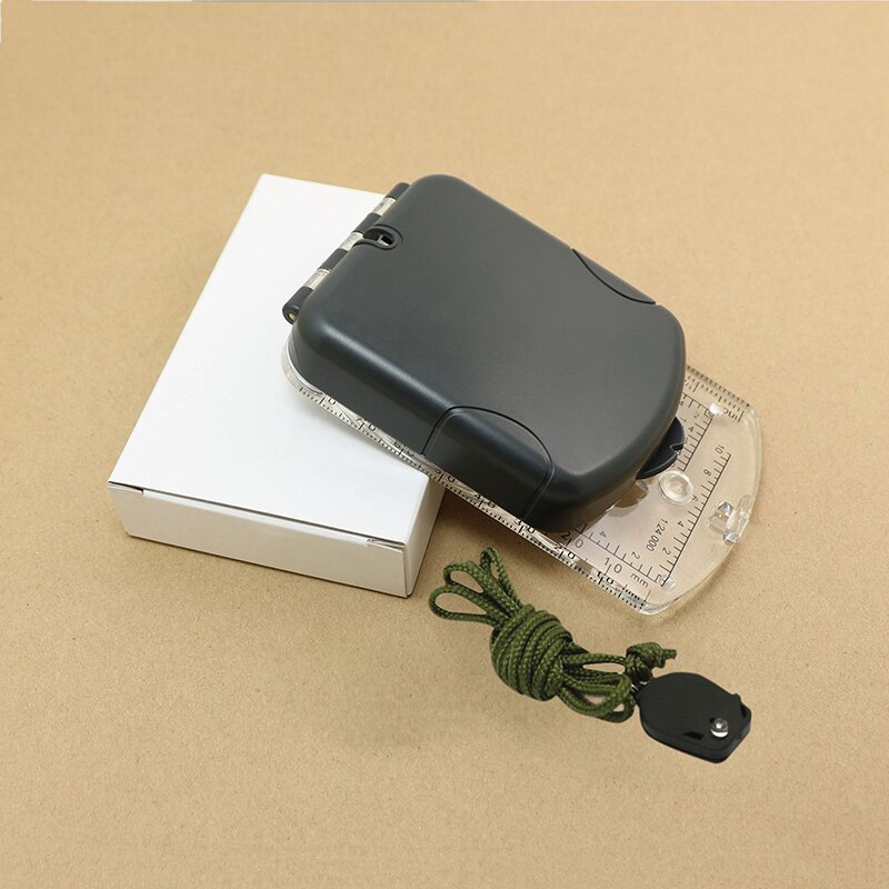 1PC Outdoor Camping Orienteering Map Compass Sighting Mirror Compass plastic