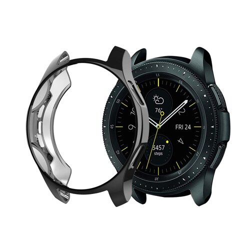 Watch Case for samsung Gear S3 Frontier Galaxy watch 46mm/42mm case TPU plated All-Around protective Cover watch Accessories: black / for Gear S3 Frontier