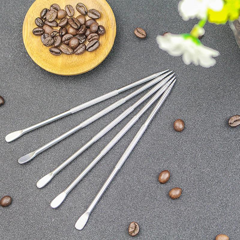 Roestvrijstalen luxe latte koffie haak bloem snijstokje 16 stuks/set trek bloem naald café schuim spuit sjabloon sjablonen mal