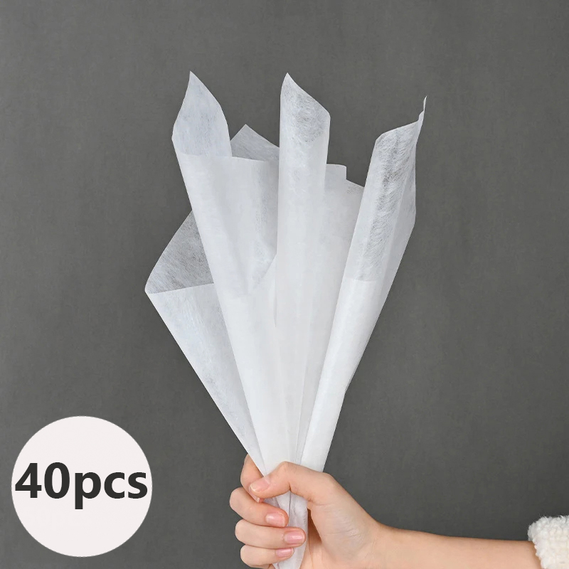 40 stks Melk Katoen Tissuepapier Bloemist Bloem Inpakpapier DIY Handgemaakte Boeket Ambachten Verpakking Bruiloft Feestartikelen: Bordeaux