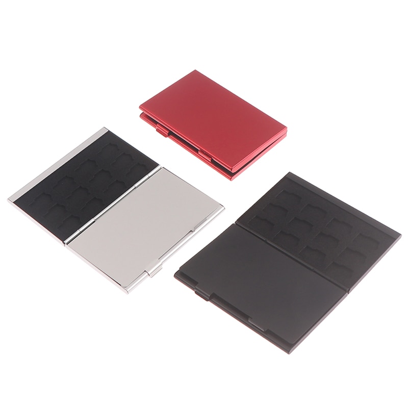 Aluminium Memory Card Storage Case Box Houders Voor Micro Geheugenkaart 24TF Rode Kleur