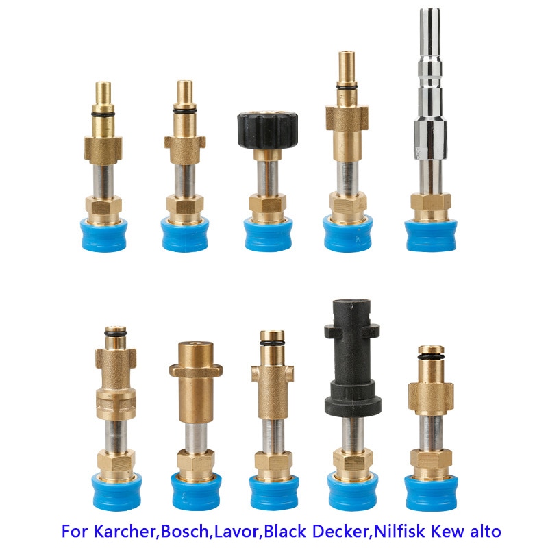 Konverterstik til karcher, bosch, lavor, black decker, nilfisk kew alto fitting  to 1/4 quick release sokkel