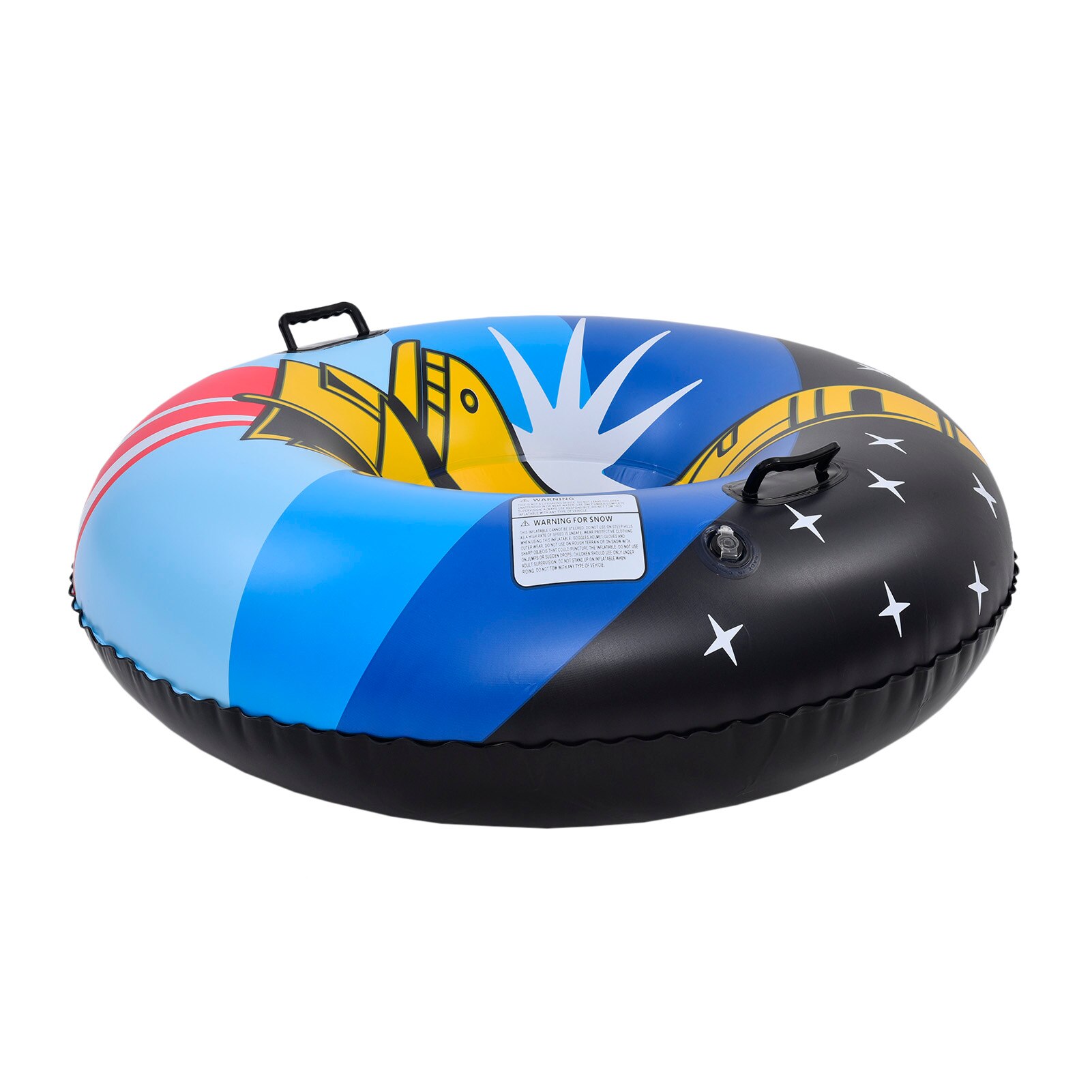 47 zoll Große Schneeschuhe Rohr Ski Kreis Mit Griff Verdicken Aufblasbare Schnee Schlitten Winter draussen Sport Skifahren Pad Schlitten Für freundlicher Erwachsene