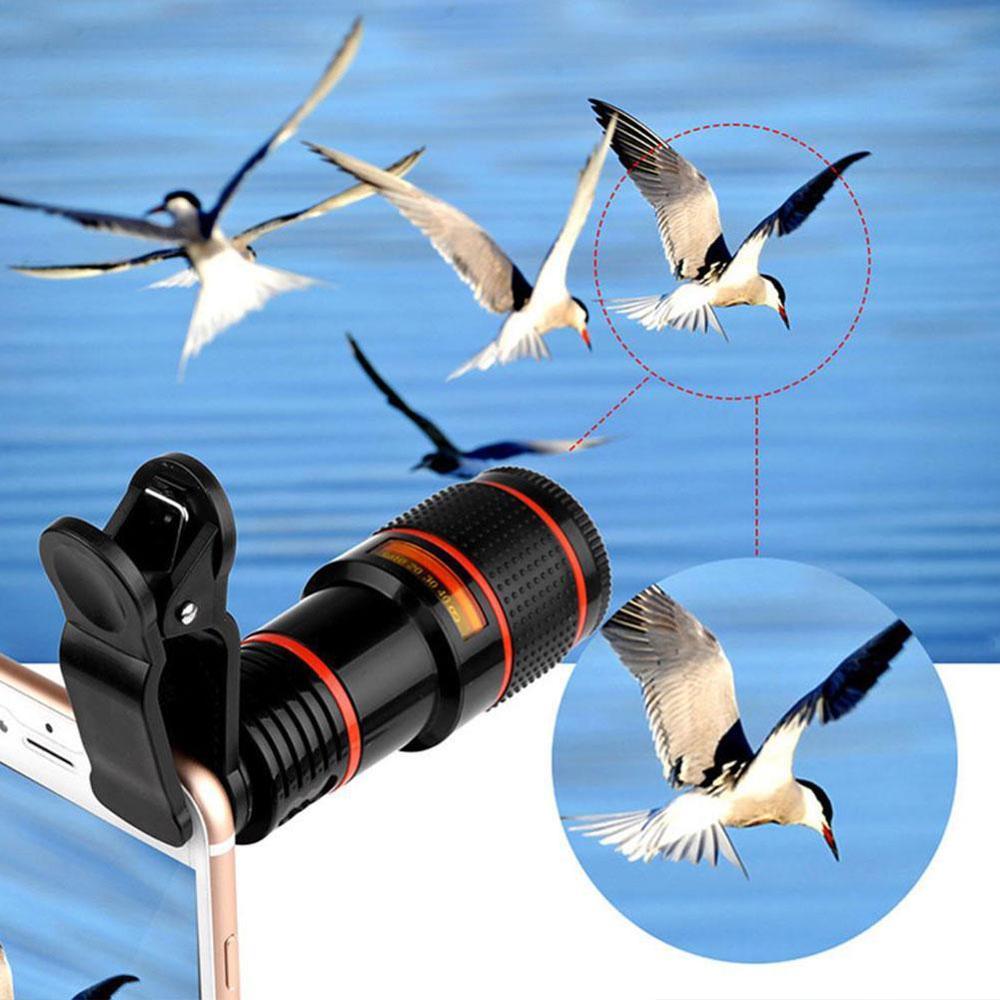 HD 8X Clip on Optical Zoom Telescope Camera Lens for Universal Mobile Cell Phone