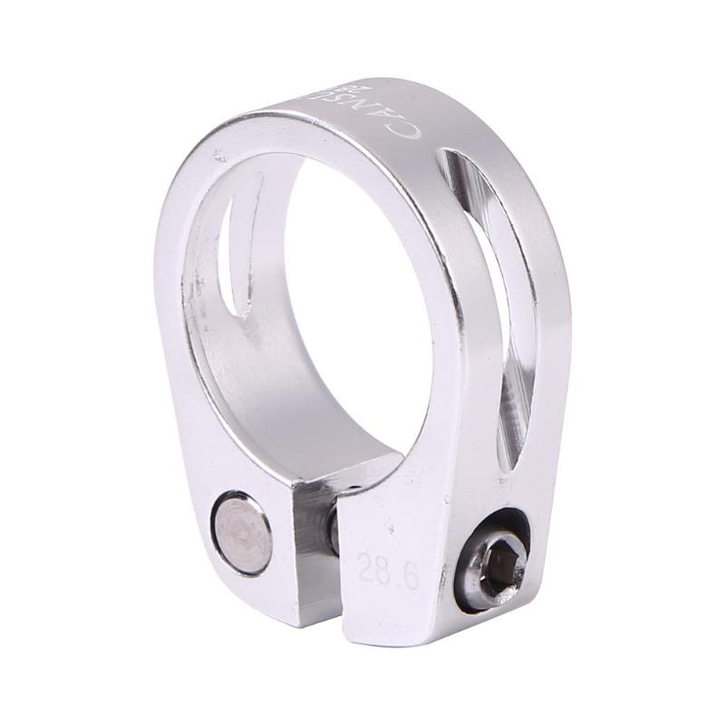 1pc 28.6mm aluminiumlegering mtb cykel sätesrör klämma cykel släpp sätesstolpe klämma: 28.6mm silver