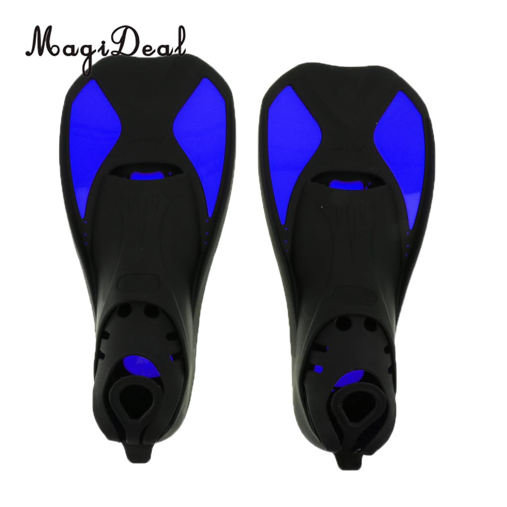 Magideal Kid Adult Volledige Voet Korte Vinnen Duiken Swim Training Flippers Xxs/Xs/S/M/ l/Xl Kid Adult Zwemmen Snorkelen Fin