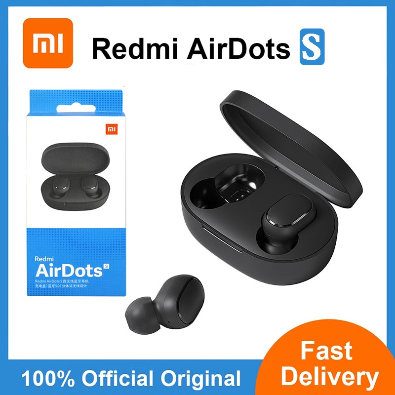 Xiaomi Redmi Airdots S Oordopjes Originele Mi Tws Draadloze Koptelefoon Bluetooth Ai Controle Gaming Headset Met Microfoon Ruisonderdrukking