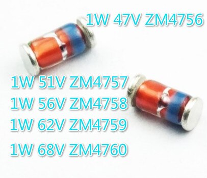 20 PCS 1 W LL41 SMD Zenerdiode 47 V 51 V 56 V 62 V 68 V ZM4756 ZM4757 ZM4758 ZM4759 ZM4760