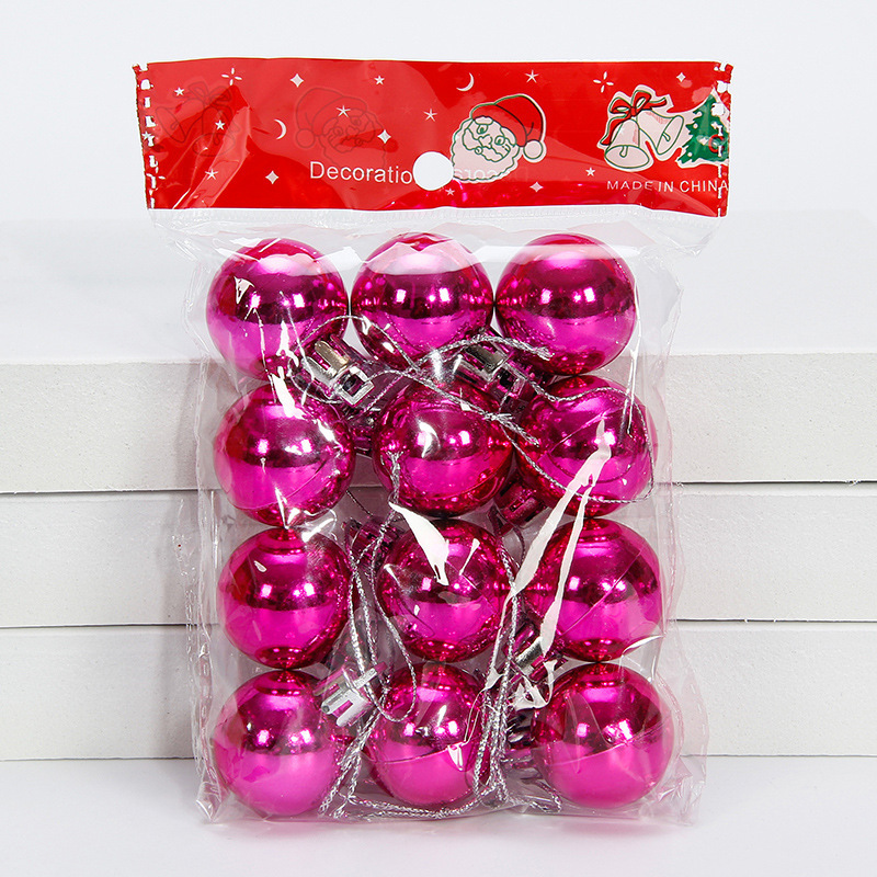 12Pcs Christmas Balls Christmas Tree Ornaments Ball Xmas Hanging Tree Pendants Home Party Decor Year Noel Navidad