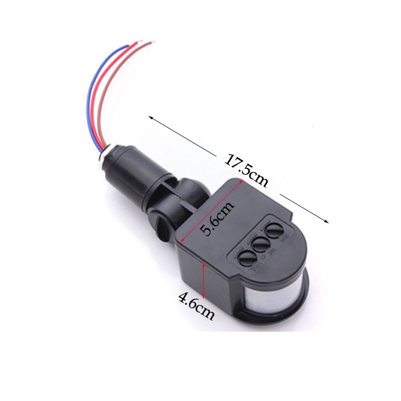 Buitenbewegingssensor  ac85-265v 220v 110v wandlamp led pir infrarood beweging 180 graden draaischakelaar sensor detector