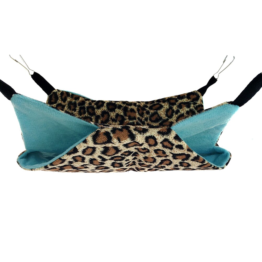 Hamac pour animaux de compagnie, lit-balançoire, nid, Double couche, toile, Chinchillas furets, HY99: Leopard print 20cmx2