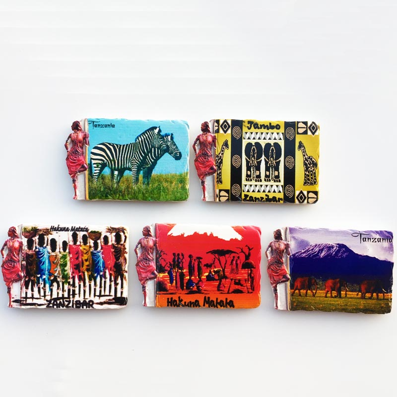 3d Resin Magnets Tanzania Africa Cultural Landscape Tourism Fridge Magnet Souvenir Home Decoration Accessories ideas