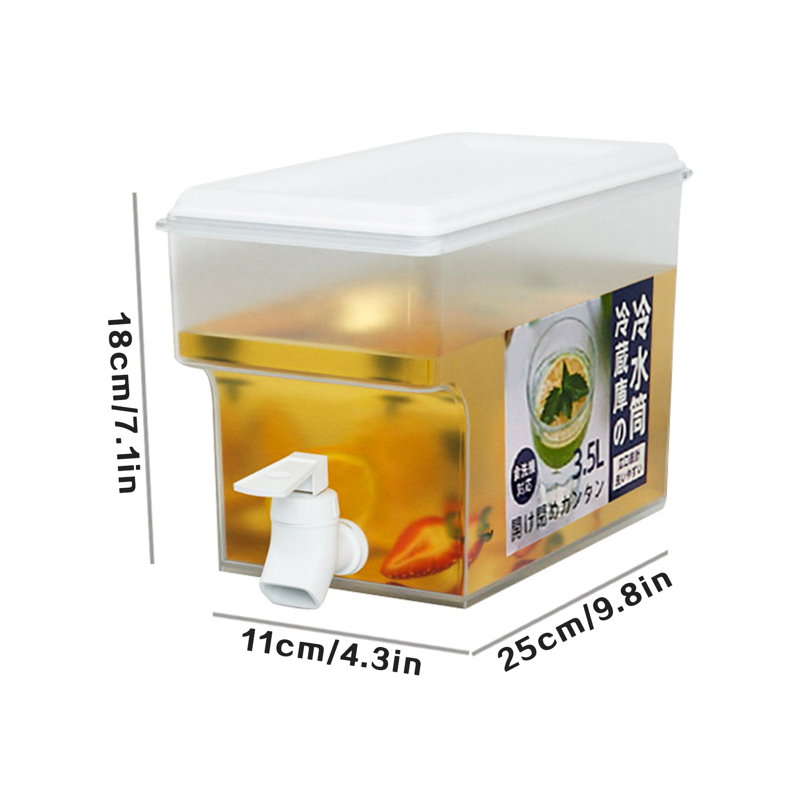 Cold Kettle Fruit Teapot Water Pot Jug With Faucet Large Capacity Plastic Cool Water Bucket Kitchen Drinkware For Kitchen: 3.5L