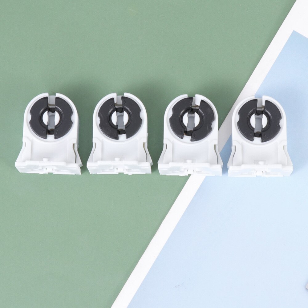 20PCS T8/G13 Fluorescent Lamp Holder Heat-resistant Lamp Holder Household Light Tube Holder for Home Office Bedroom (White)