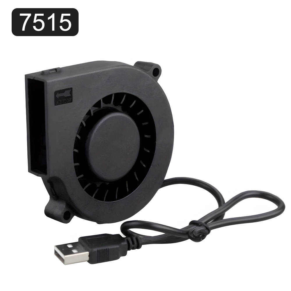 3000-3600RPM DC 5V podwójna wirówka kulkowa chłodnica promieniowa USB wentylator chłodzący komputer 75*75*30mm bezszczotkowa turbowentylator: Złota