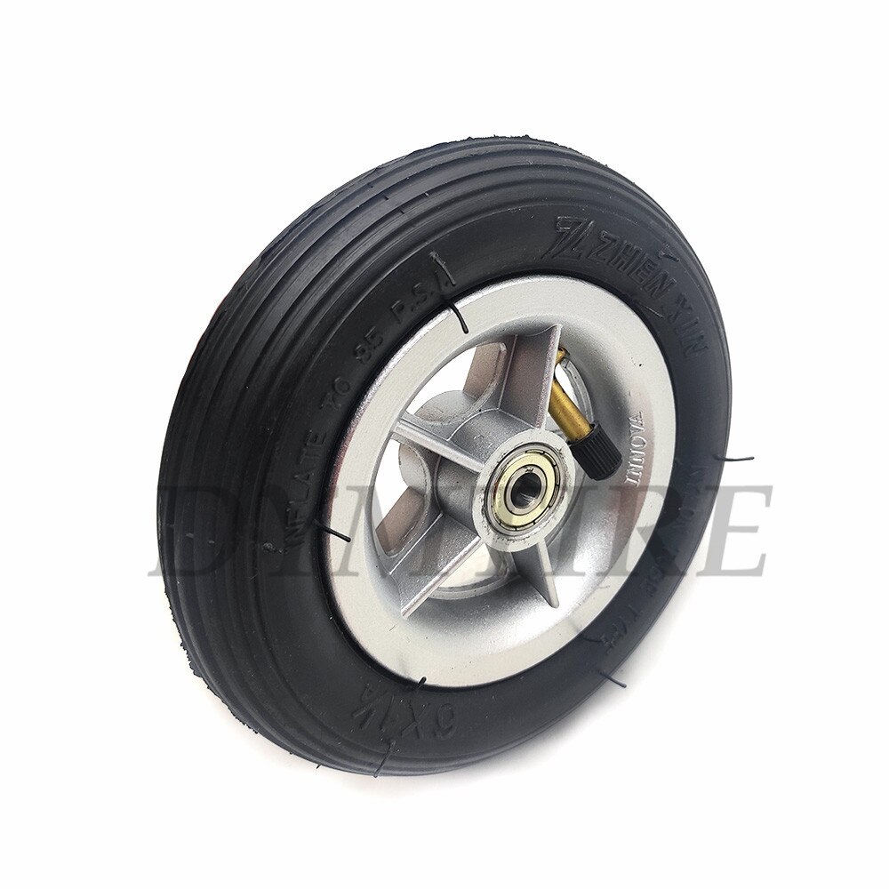 6x1 1/4 Wheel 6 Inch Pneumatic Tire Inner Tube with Aluminum Rim for Gas Electric Scooters Folding E-Bike: wheel