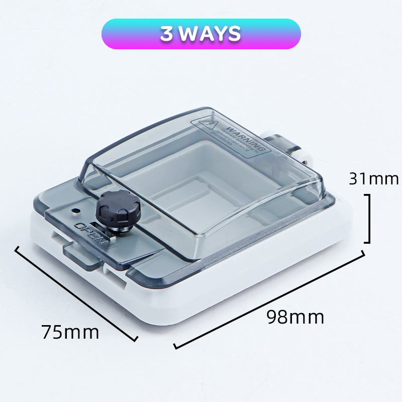 Transparent IP67 Waterproof Protective Window Cover Circuit Breaker Switch Box Protection Electric Junction Box Panel Cover: 3-Way