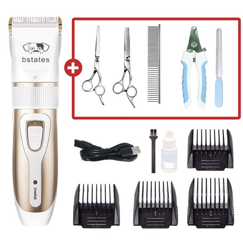 Hondentondeuse, geluidsarme hondentondeuse, hondentrimmer, kattentondeuse, trimmer voor huisdieren, usb-oplaadbaar