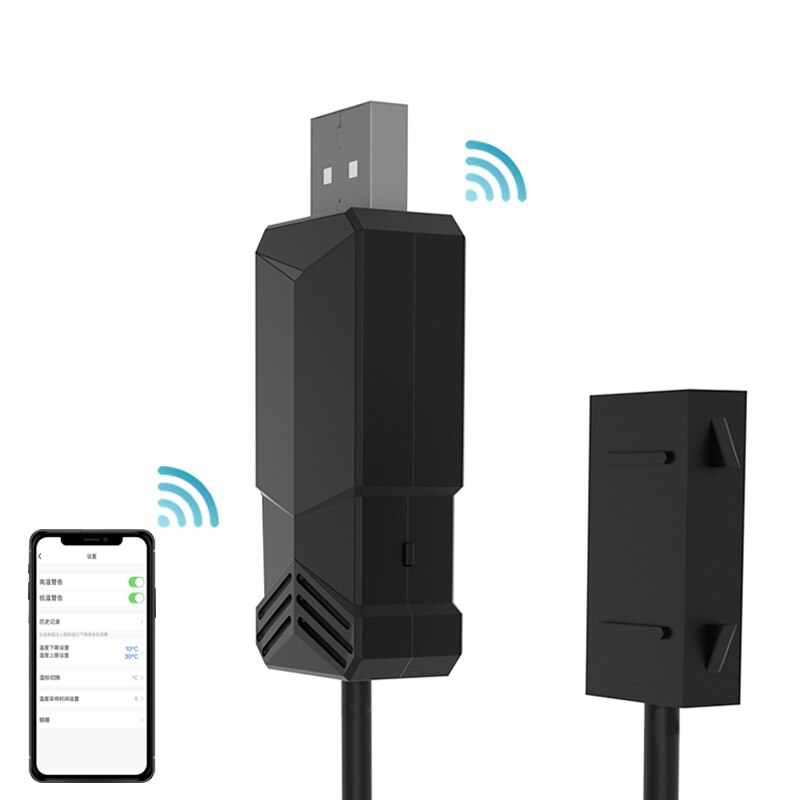 Aquarium Smart Wifi Submersible Thermometer Water Temperature Meter Digital Controller Sensor Alarm Fish Tank Accessories