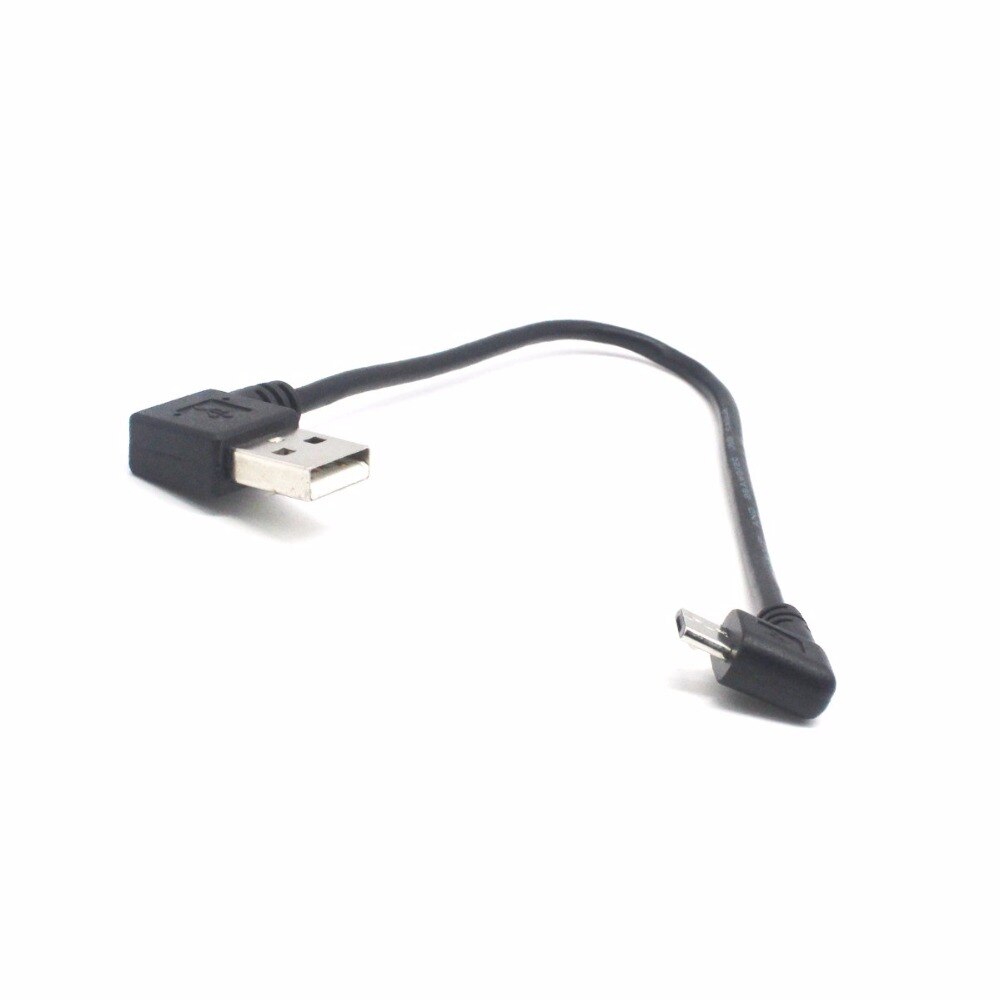 Links Hoek Micro USB Kabel, 25 cm, USB 2.0 Male naar Micro B USB 5 Pin Male, sync Opladen en Data Overdracht Kabel voor telefoons