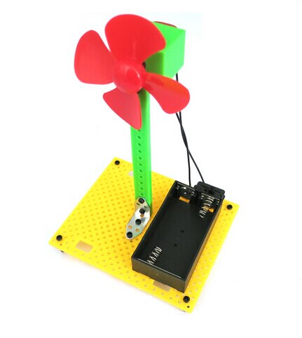Four-Leaf Multicolor Plastic Propeller Fan Model DIY Science and Technology Paddle Fan Windmill Module Spare Parts