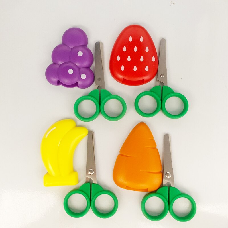 Magnetic Scissors Cute Kawaii Fruit Scissors Small Scissors With Safe Cap Scrapbook Paper Crafts DIY Home Cutting Thread Cutter