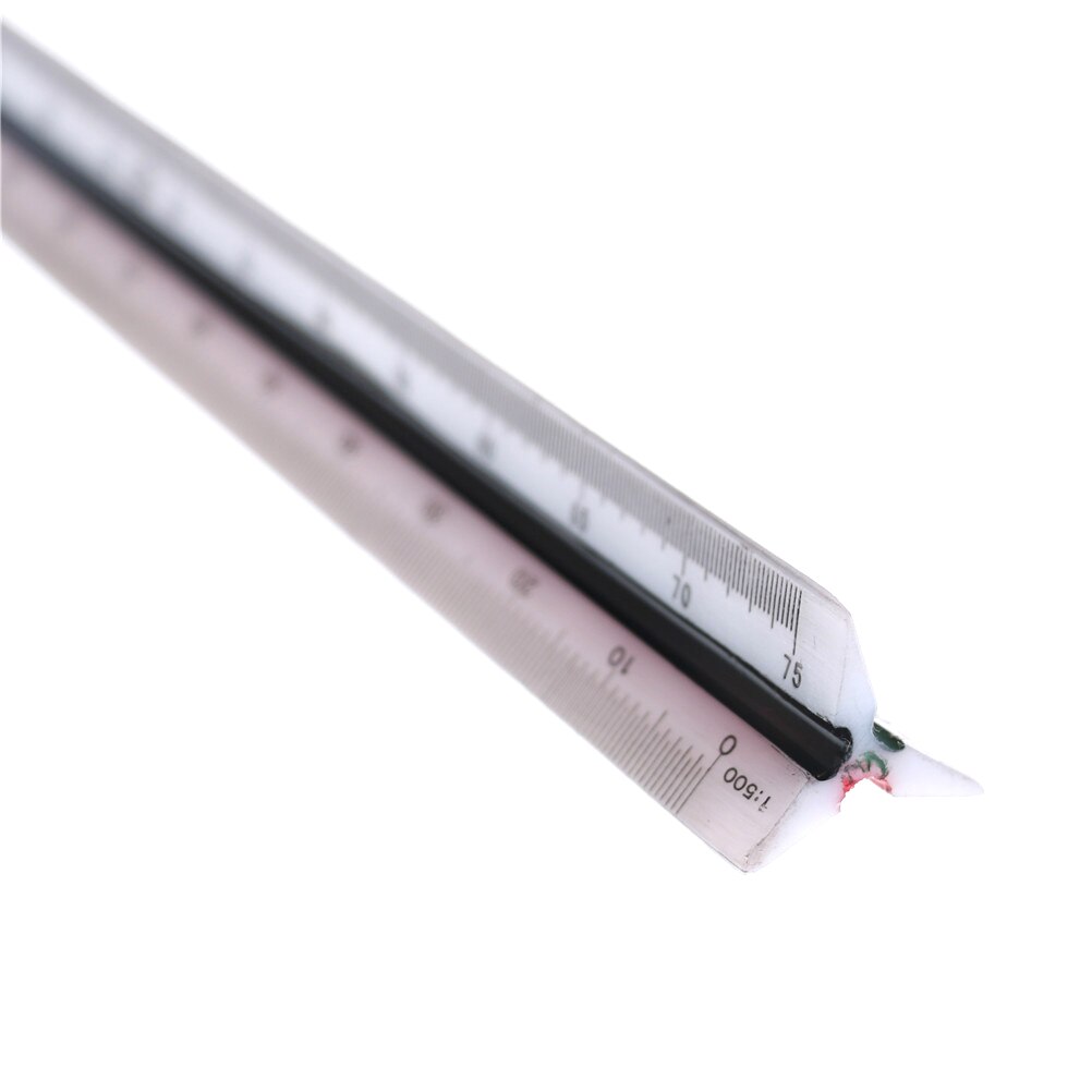 1Pcs 30cm 1:100-500 Multicolor Triangular Metric Scale Ruler For Engineer Measuring Tool