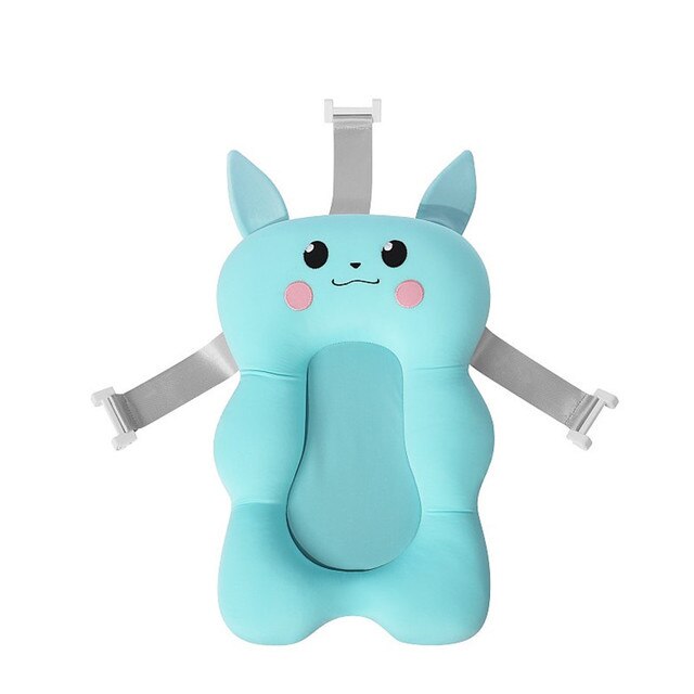 Baby shower badepude bærbar luftpude seng/stol/hylde skridsikker badekarmåtte tegneserie sikkerhed sikkerhed badesæde støttepude: 18