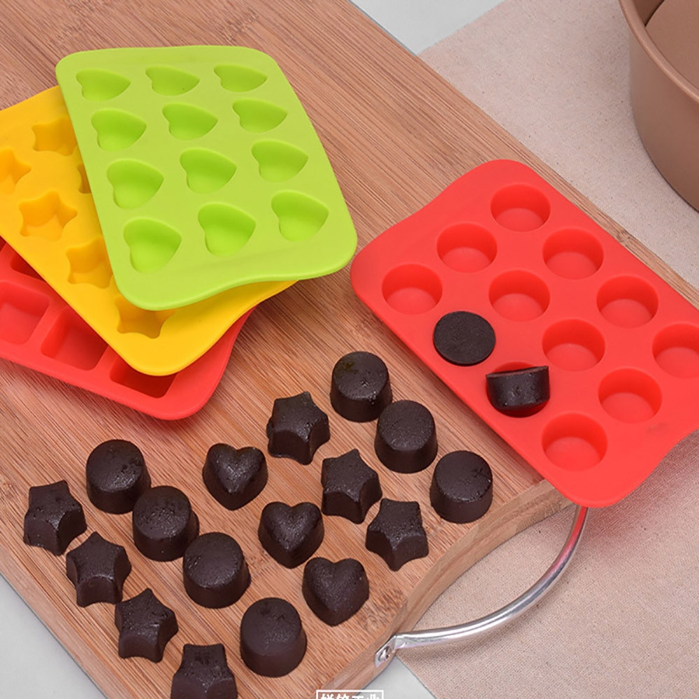 Silikone fryse skimmel bar budding gelé chokolade maker skimmel 12 isterning popsicle silikone forme slik forme accesorios #t2
