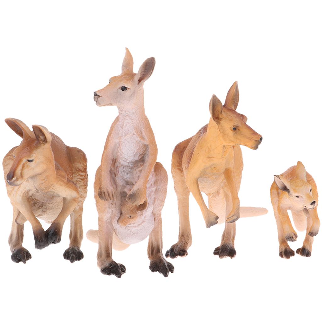 Realistic Animals Model Kangaroo Miniature for Animal Ornaments Collectibles