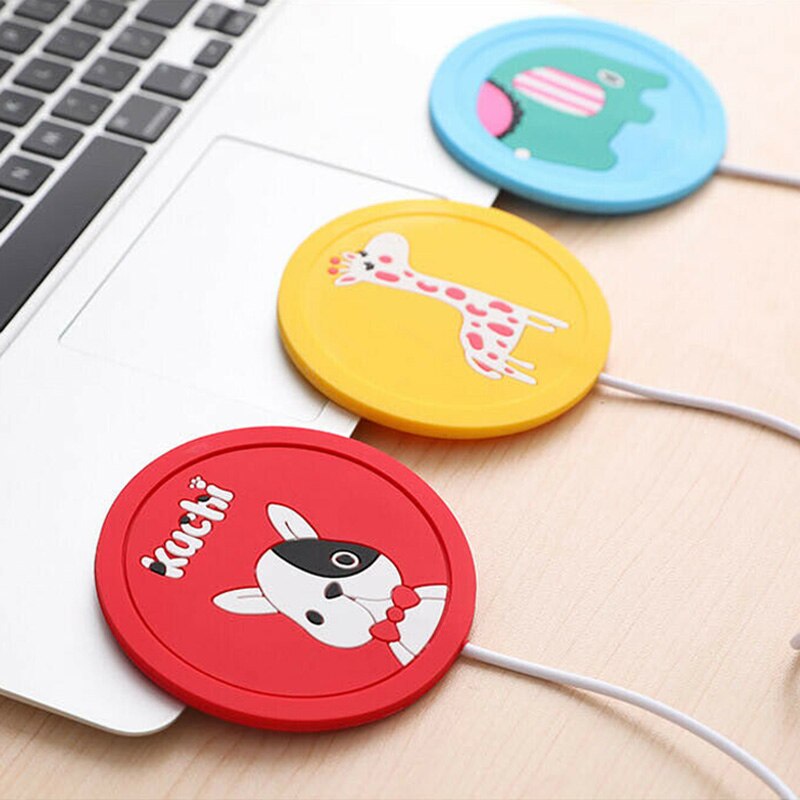 USB Power Suply Tea Coffee Cup Mug Warmer Heating Cup Mat Pad Coasters for Office SP99