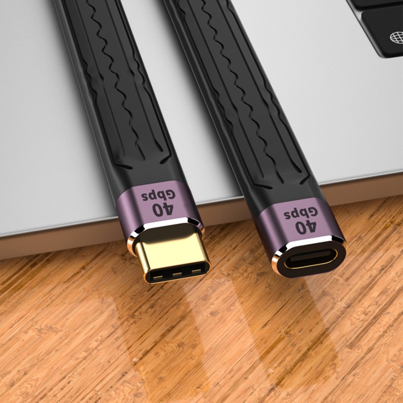 Forlengelseskabel 40 gbps forlengelseskabel usb c hunn til hann 100w forlengerledning type c synkroniseringsdatakabel for mobil strøm