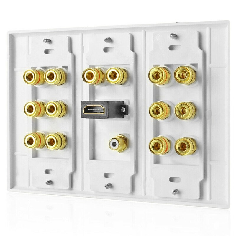 Plaque murale haut-parleur 7.1 avec connecteur RCA HDMI o pour Home cinéma Surround