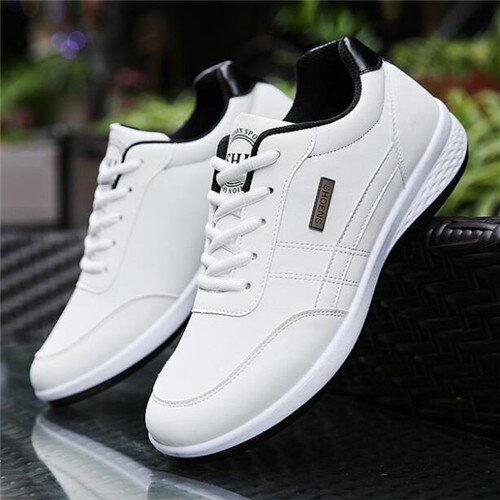 Mhysa De lente en herfst sport schoenen lichtgewicht heren mode casual schoenen kant slip outdoor klimmen schoenen l130: WHITE / 39