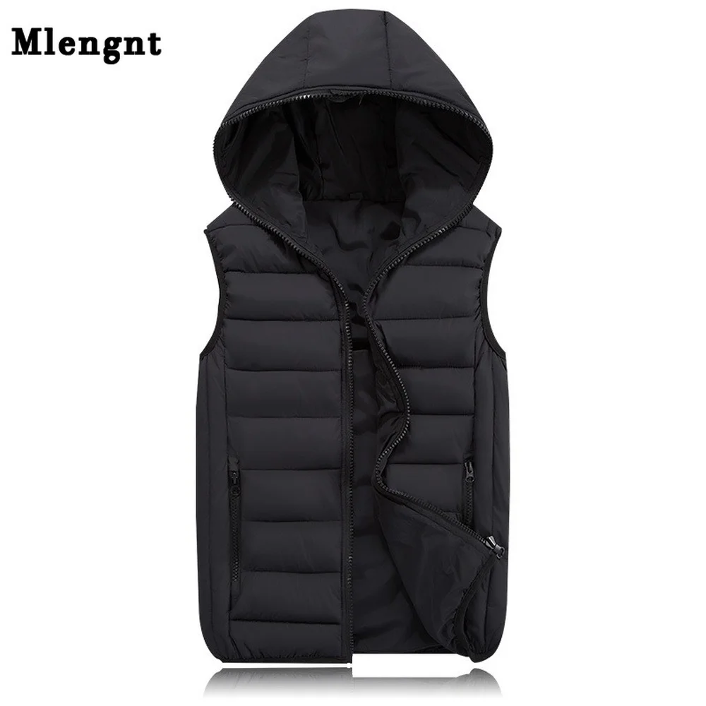 Lente Herfst Mouwloze Jas Voor Mannen Mode Warm Hooded Man Winter Vest Licht Plus Size Mens Werk Vesten vest