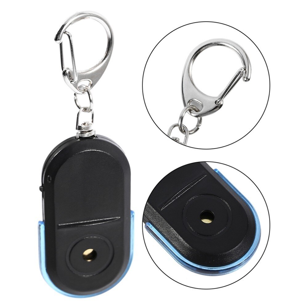 Draagbare Ouderen Anti-Verloren Alarm Fluitje Key Finder Draadloze Nuttig Whistle Sound Locator Finder Led Sleutelhanger