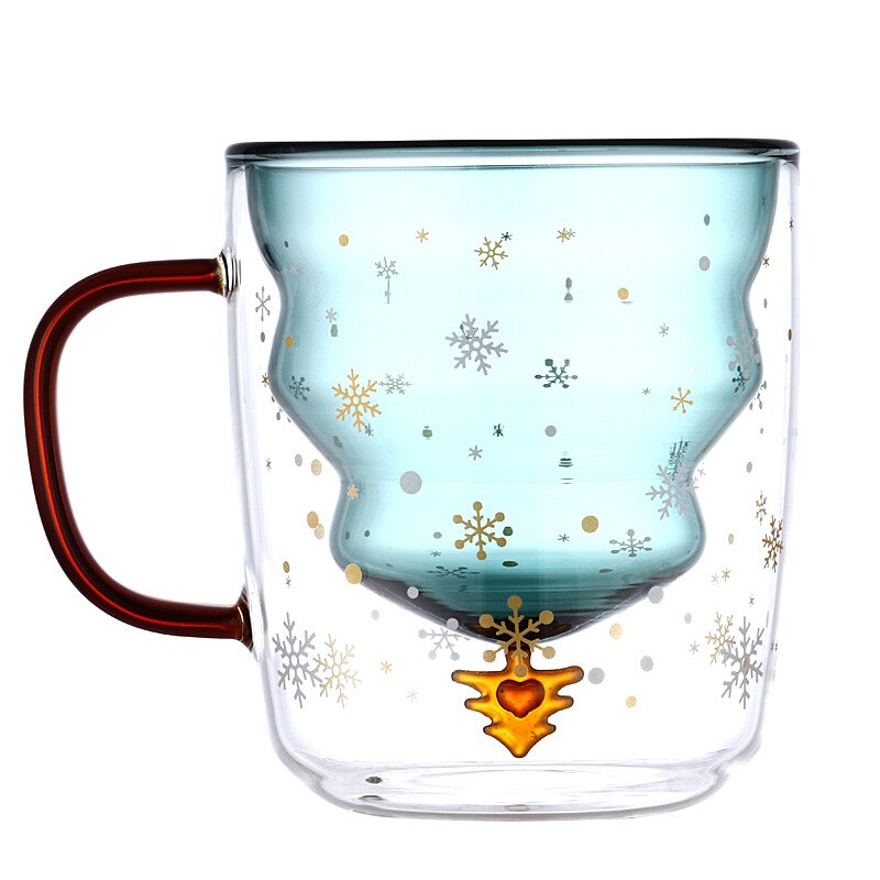 Mok Ster Verjaardag Adventure Kerstboom Ster Wens Cup Dubbel Glas Water Cup